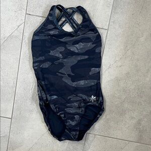Camouflage gymnastics leotard